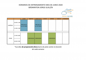 HORARIOS JUNIO JG