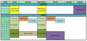 HORARIOS 2020