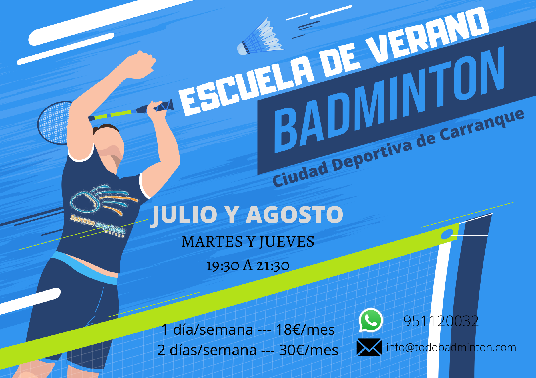 Bádminton en verano carranque
