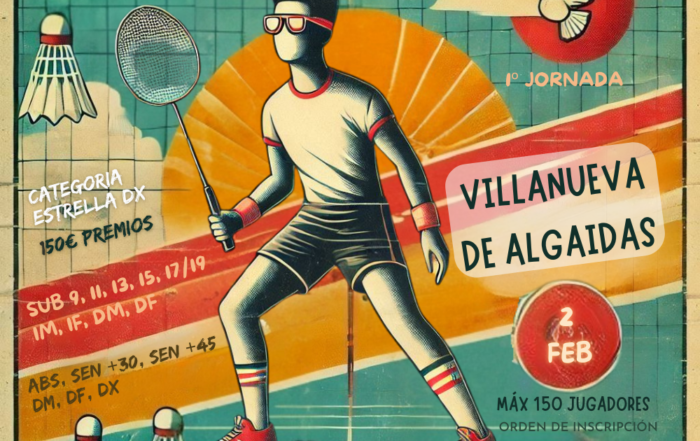 Cartel del Circuito Todobádminton en Villanueva de Algaidas 2025