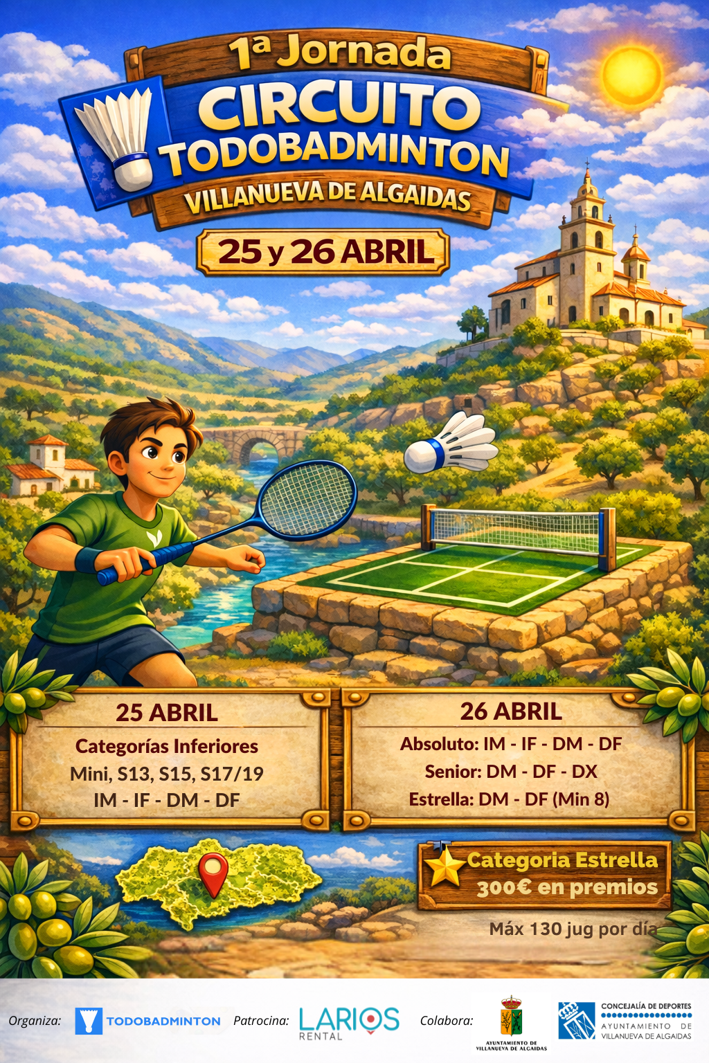 1ª Jornada del Circuito Todobadminton 2026 en Villanueva de Algaidas